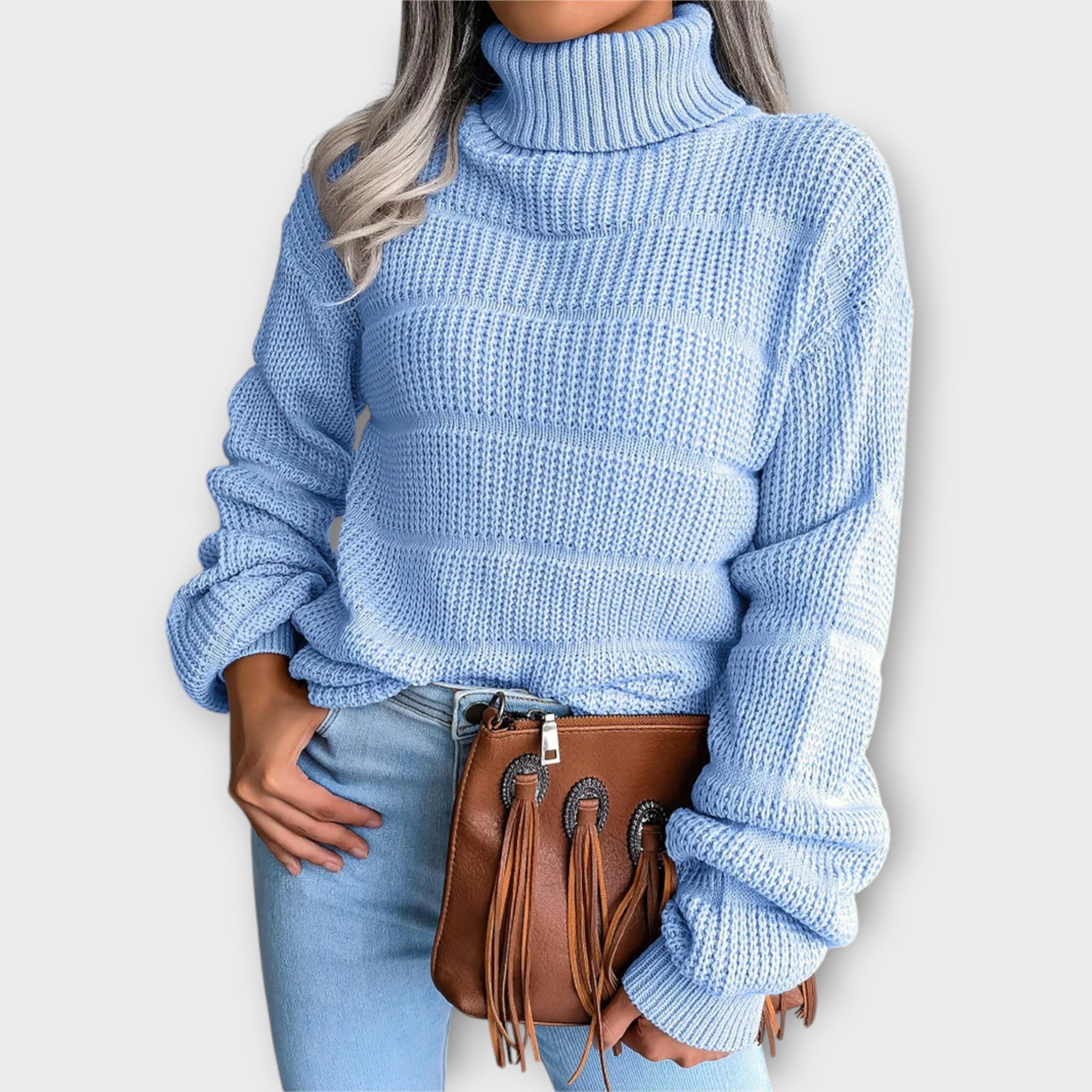 Zoe | Elegant Solid Color Turtleneck